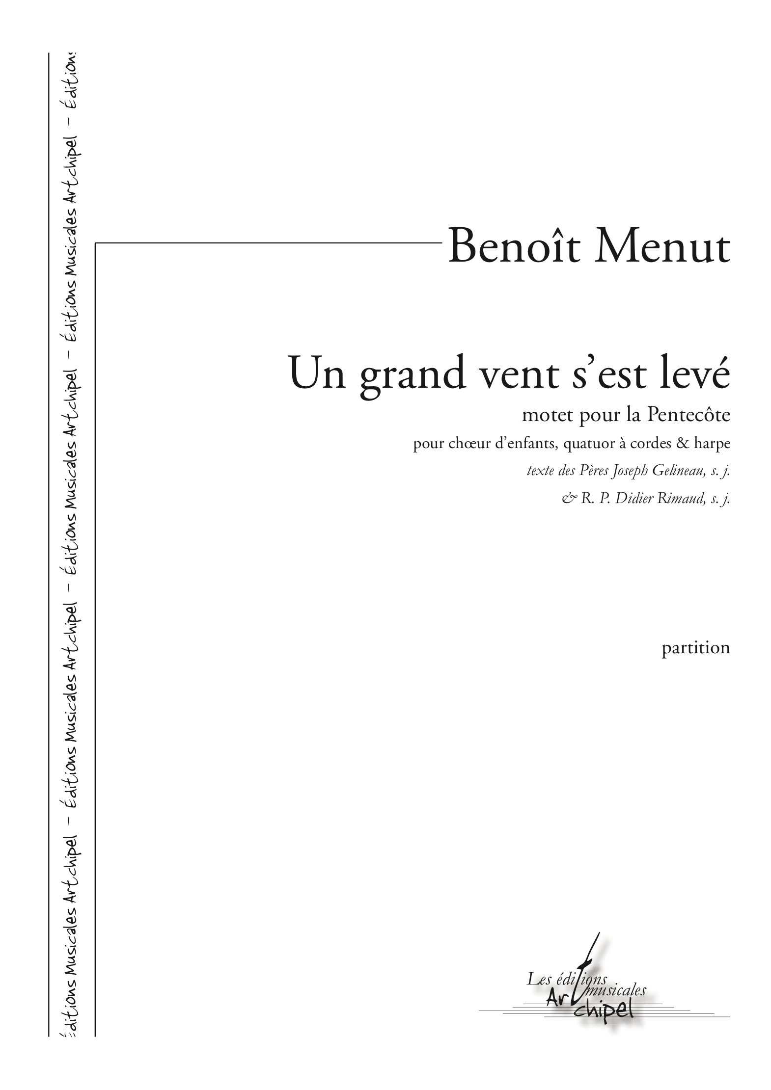 Un Grand Vent S Est Leve Quatuor A Cordes Et Harpe Babelscores Vocal Music